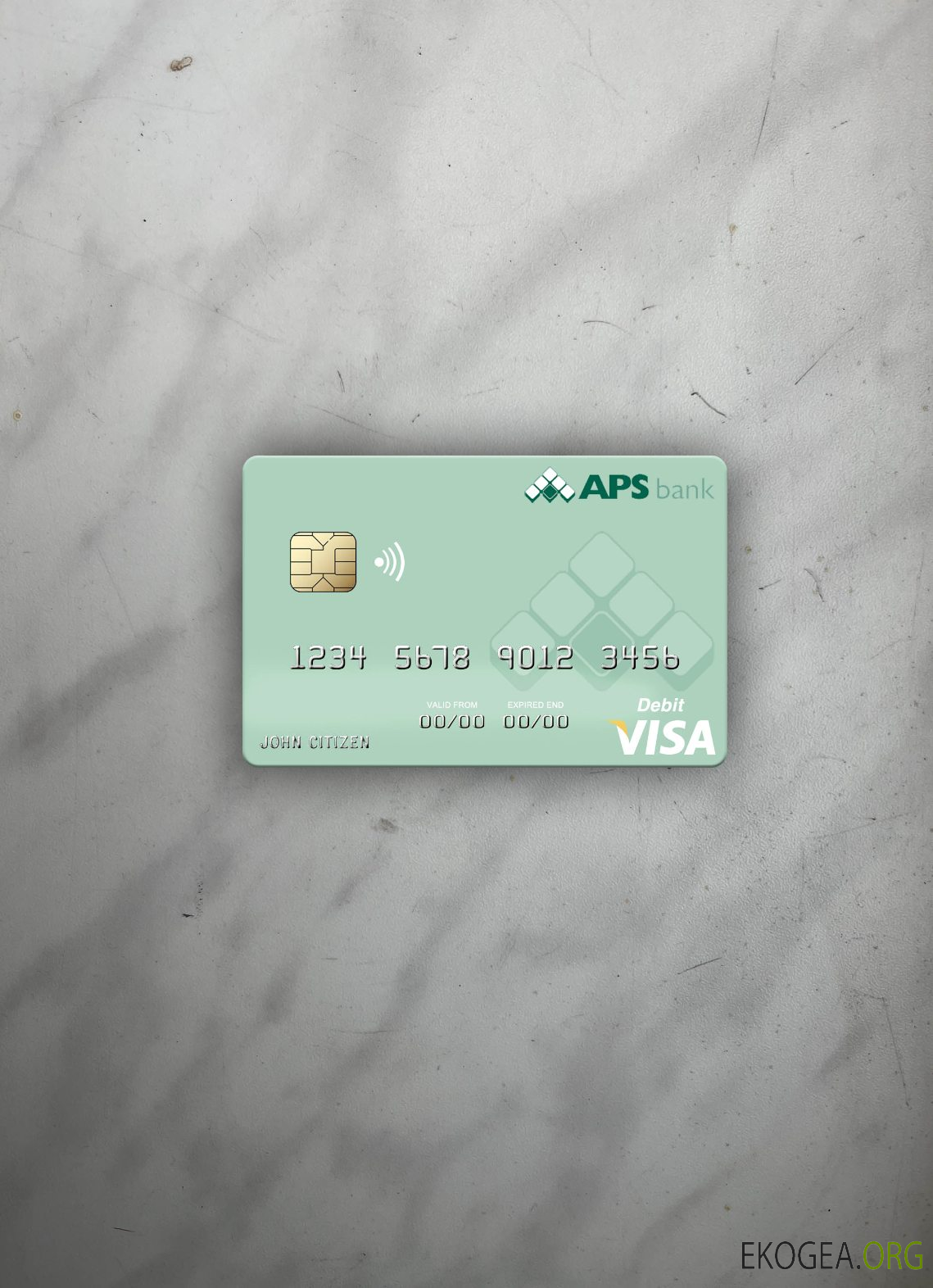 Malte APS Bank Limited carte de débit visa photolook , avant